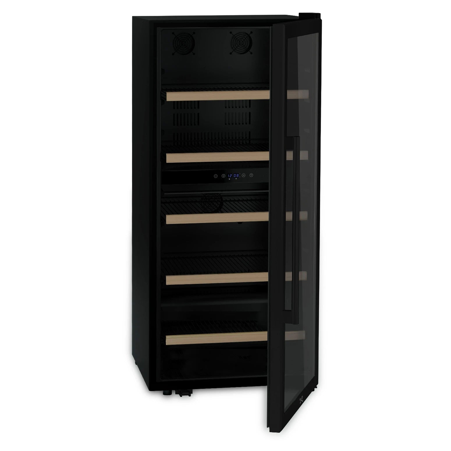 Vinoteca 91 botellas Les Petits Champs CAVCDB91 vista frontal con puerta abierta y vacía