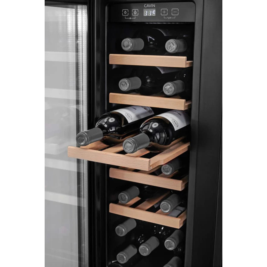 Wine Cooler 20 bottles Cavin Arctic Collection 60D Duo Full Glass Black Dual-zone