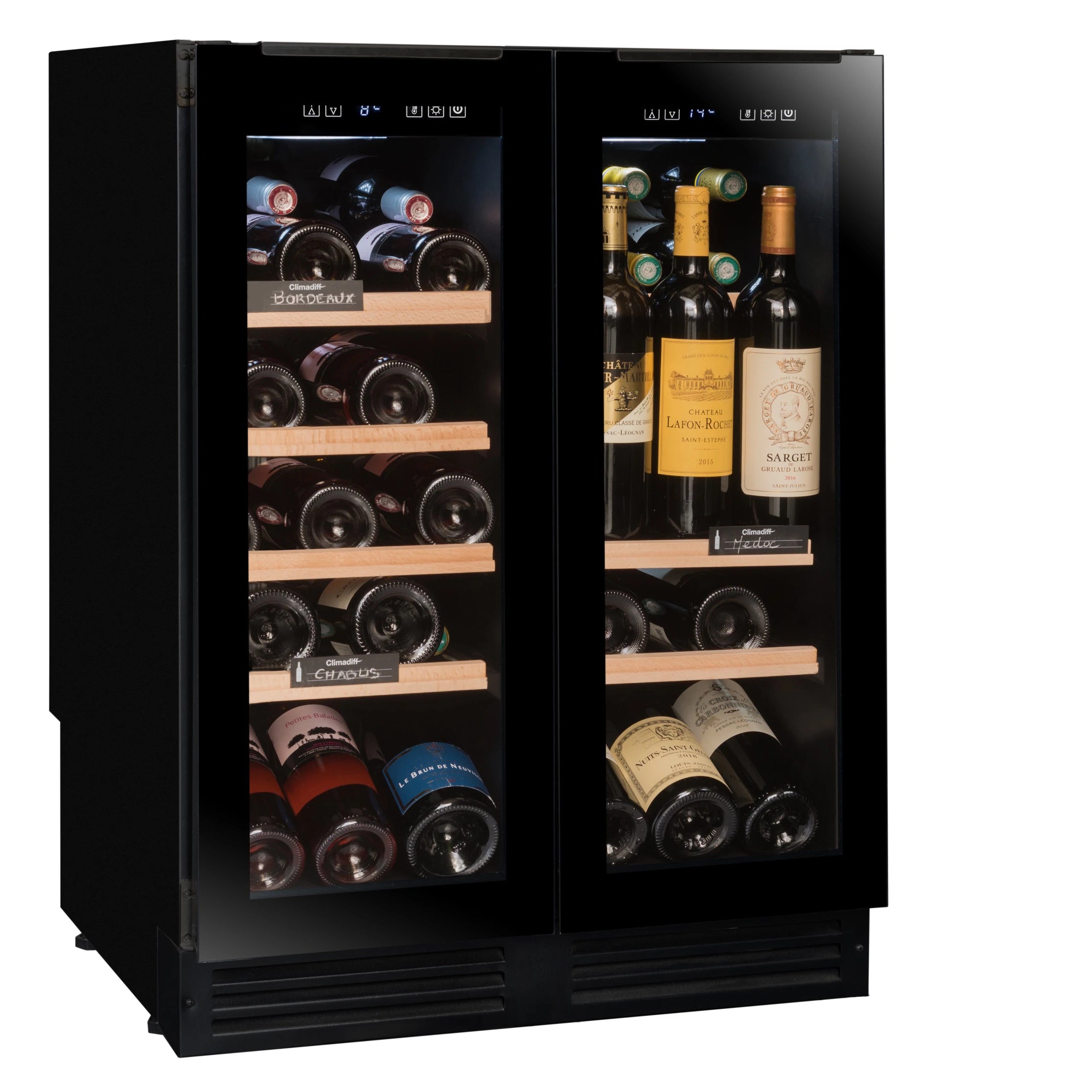 Under-counter Wine Cooler 49 bottles Avintage AVU49DPB1 Dual-zone