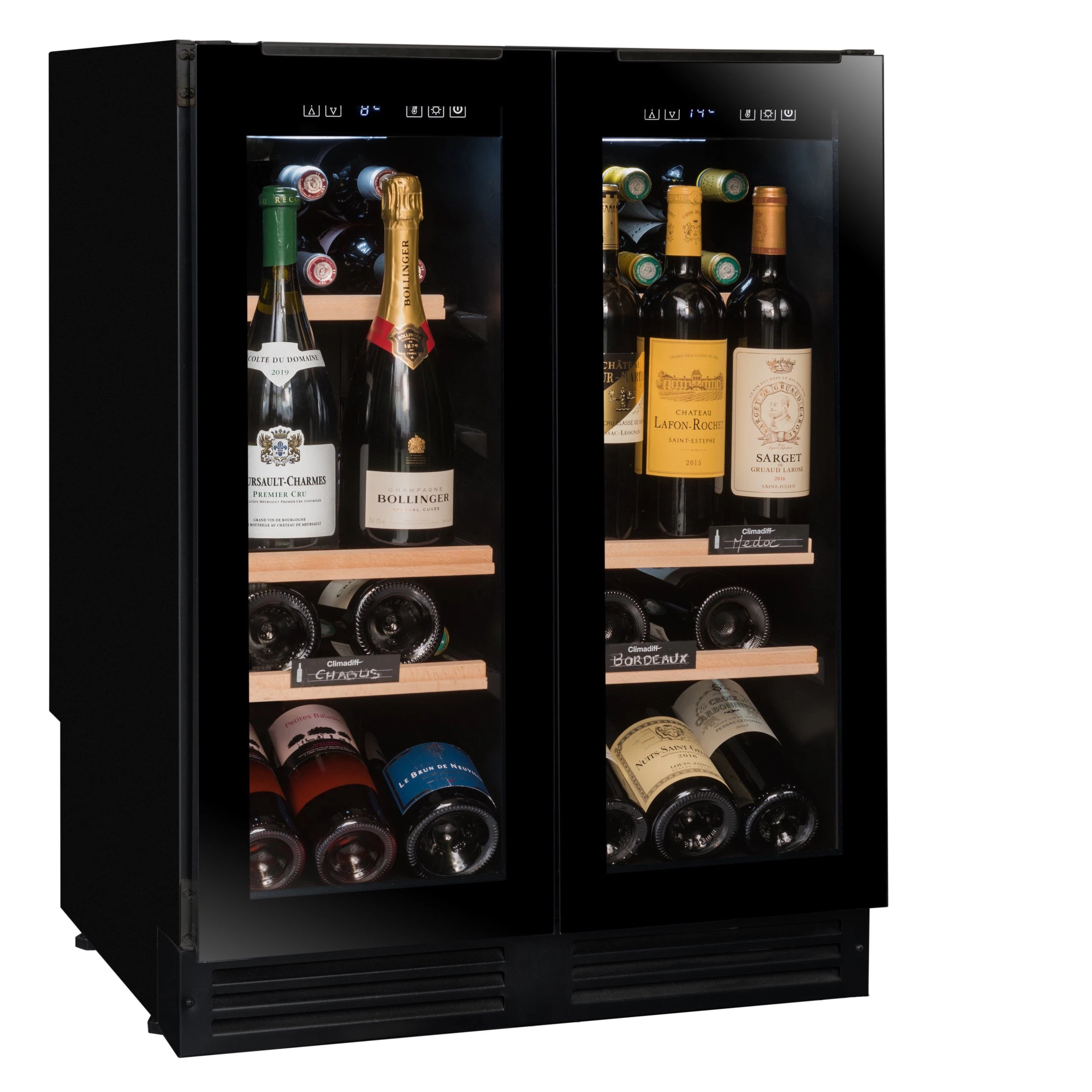 Under-counter Wine Cooler 49 bottles Avintage AVU49DPB1 Dual-zone