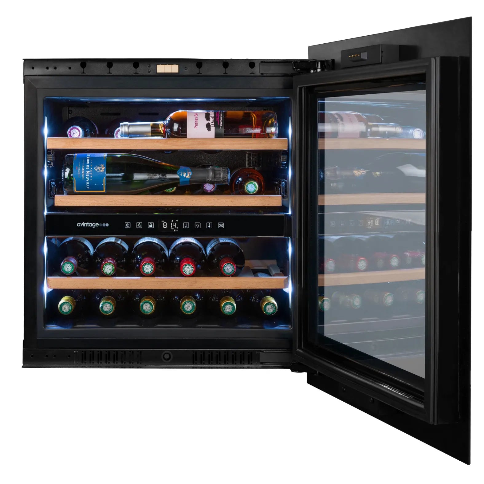 Built-in column Wine Cooler 24 bottles Avintage AVI60PLATINUM Dual-zone - OUTLET