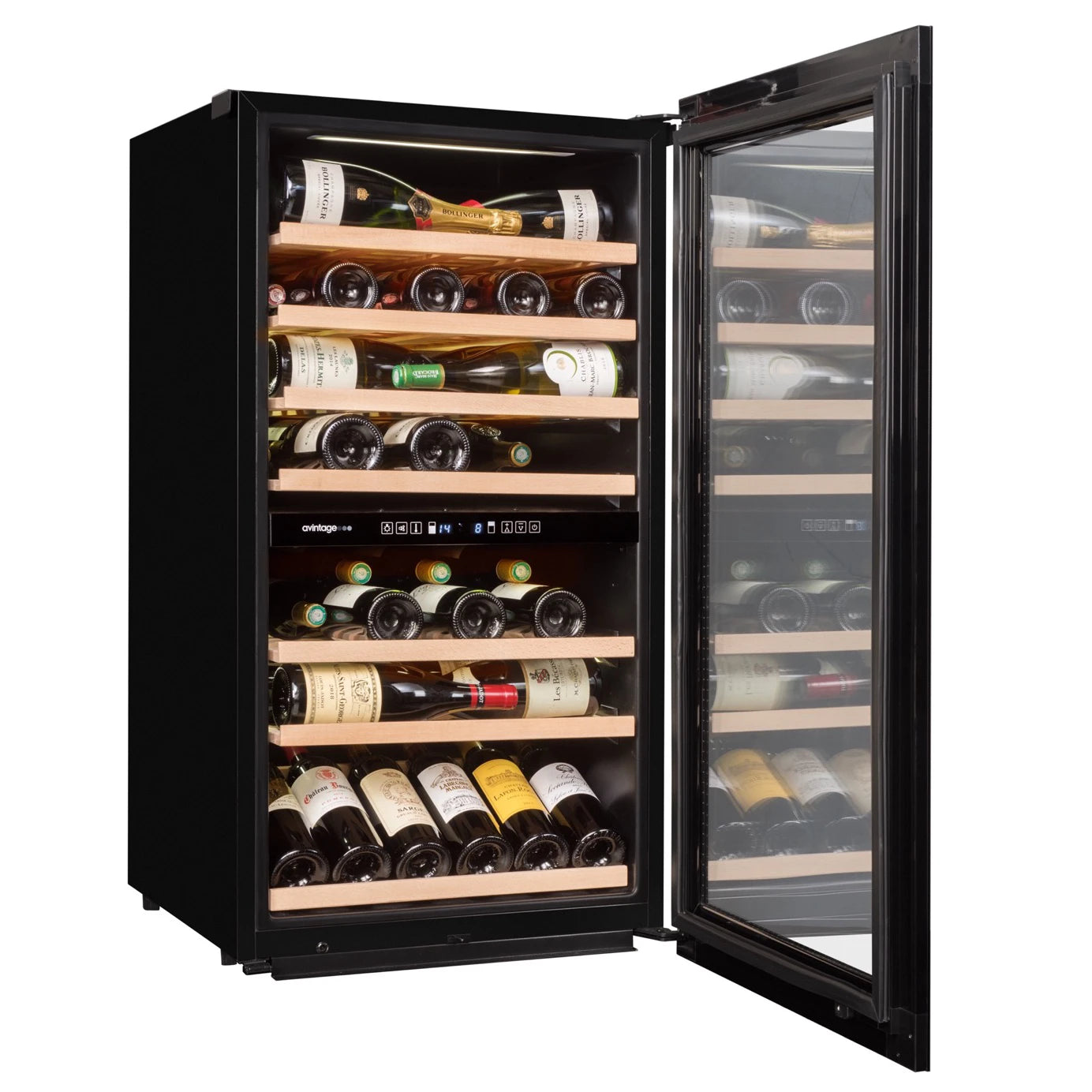 Imagen de la Vinoteca encastrable 76 botellas Avintage AVI76PREMIUM doble zona.
