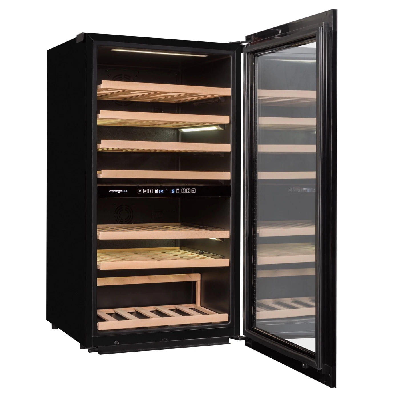 Imagen de la Vinoteca encastrable 76 botellas Avintage AVI76PREMIUM doble zona.