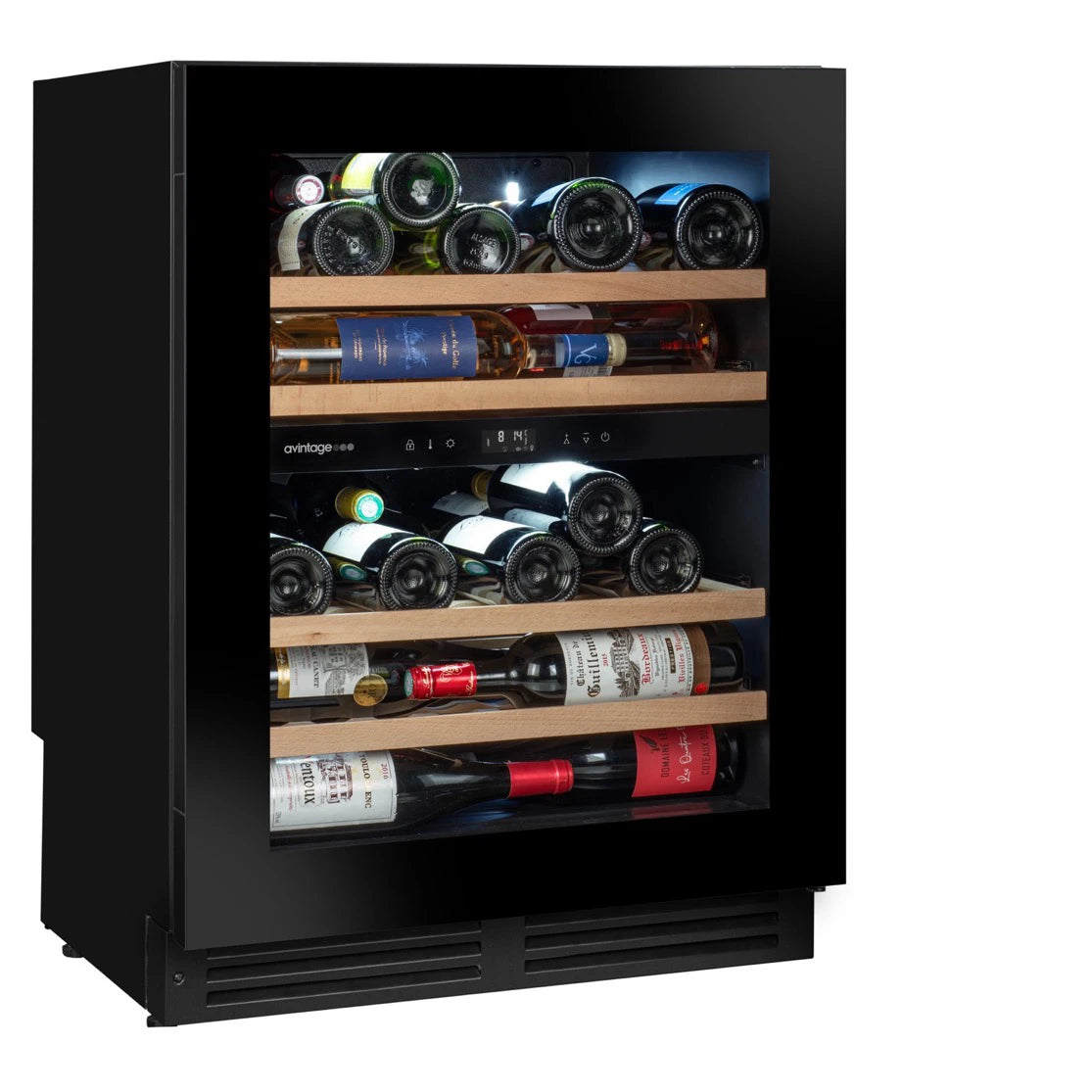 Fotografía de la Vinoteca 47 botellas Avintage AVU50PLATINUM doble zona.