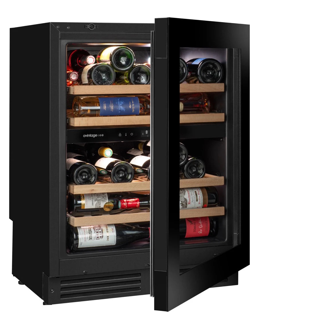 Fotografía de la Vinoteca 47 botellas Avintage AVU50PLATINUM doble zona.