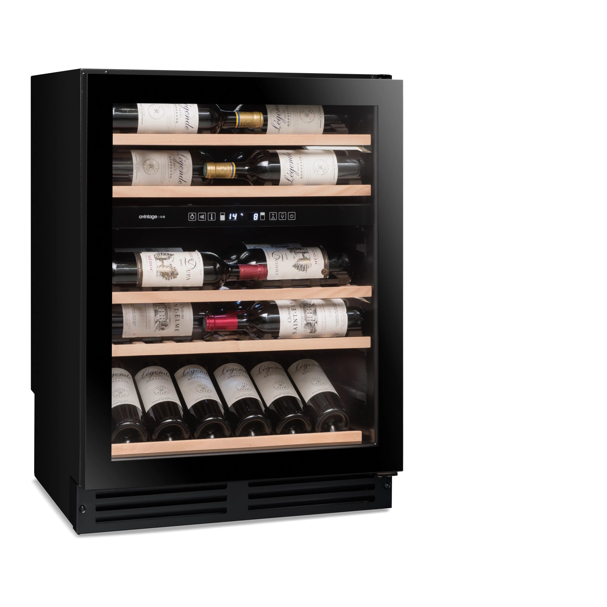 Imagen de la Vinoteca 53 botellas Avintage AVU53FPREMIUM doble zona.
