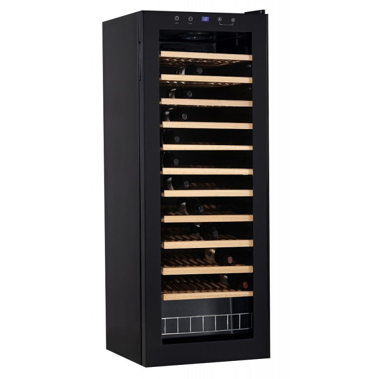 Vinoteca Cave Vinum CV-60-CWS de 60 botellas, detalle del modelo con puerta de cristal.