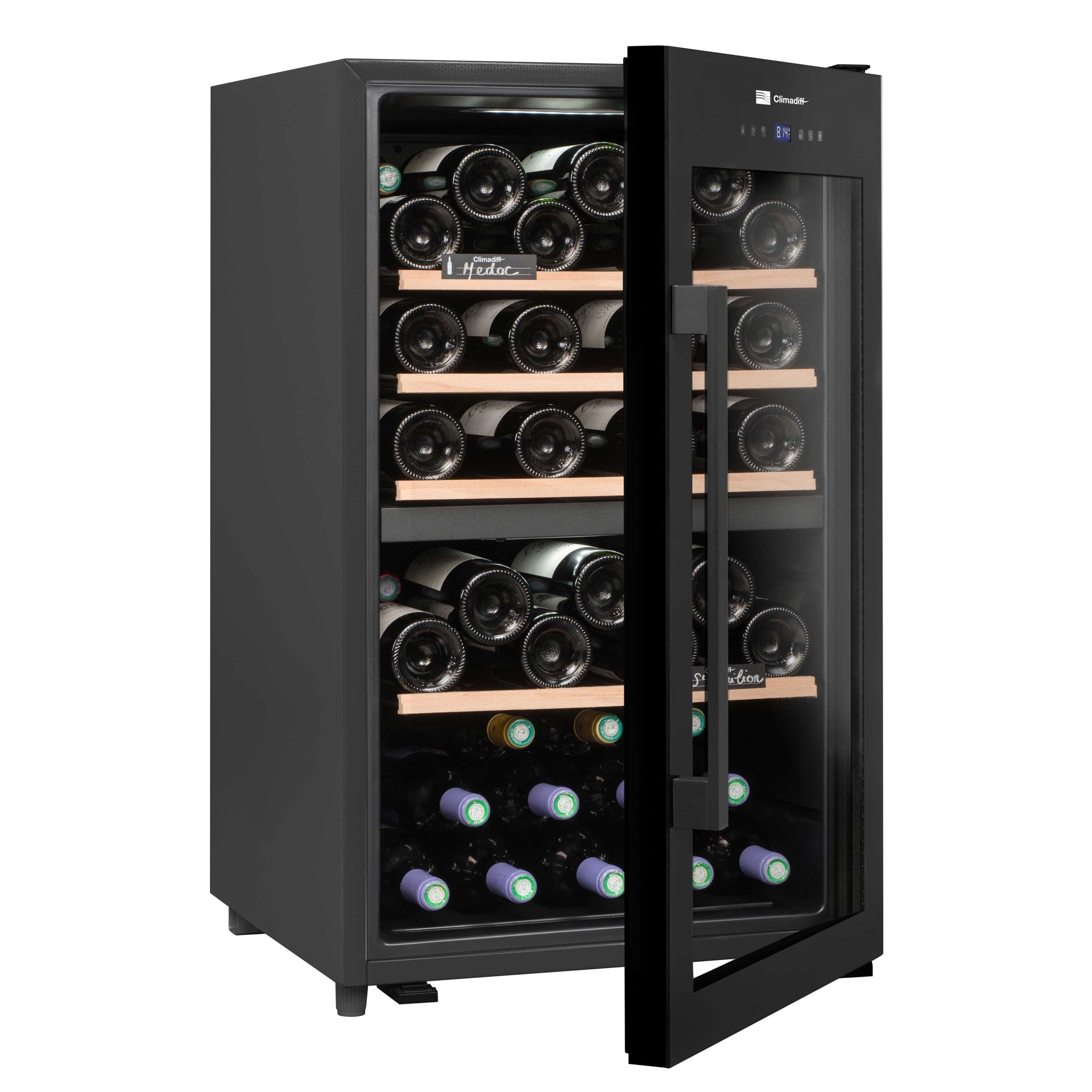 Vinoteca 56 botellas Climadiff CLD55B1 doble zona