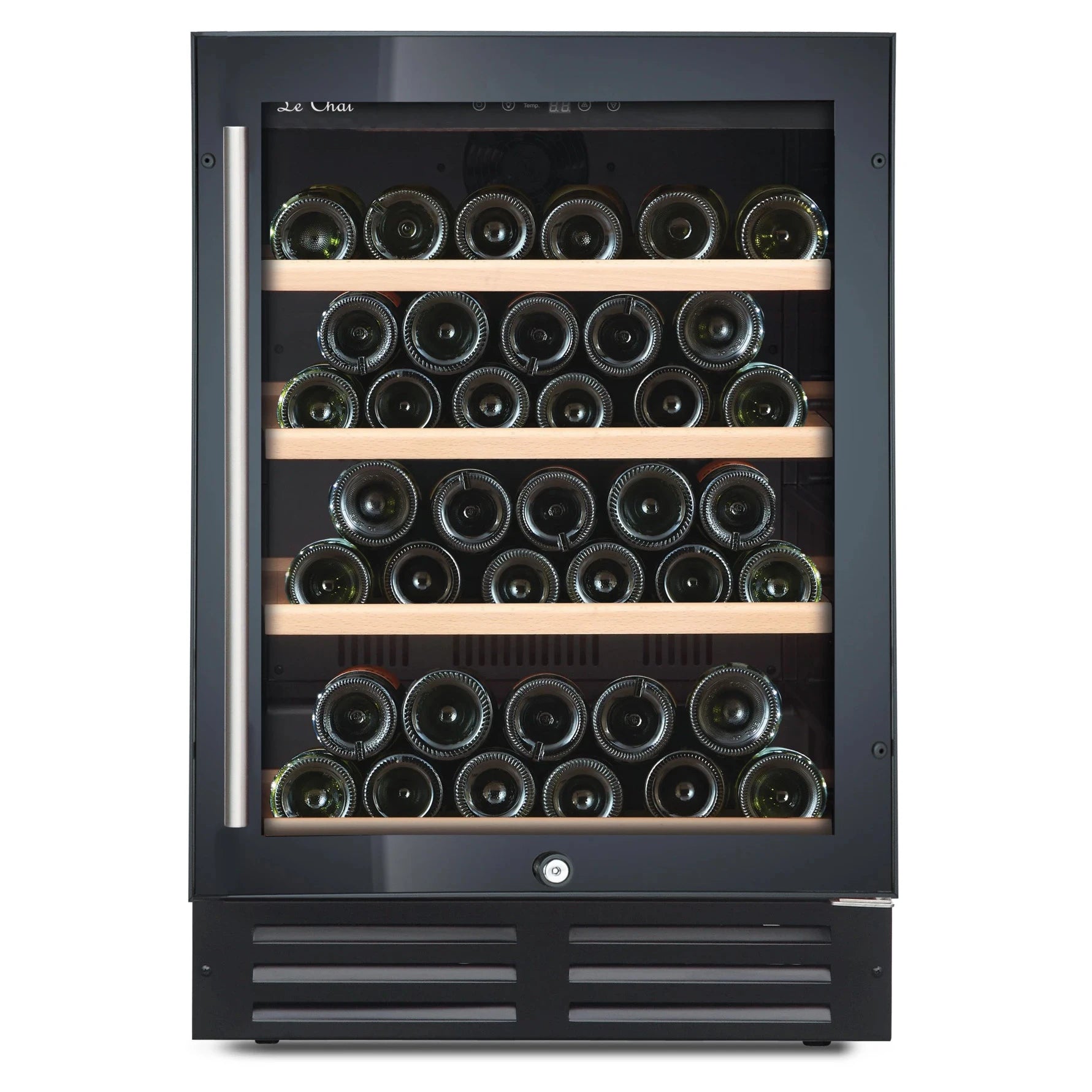 Vinoteca encastrable Le Chai PRO42E de 42 botellas en color negro.