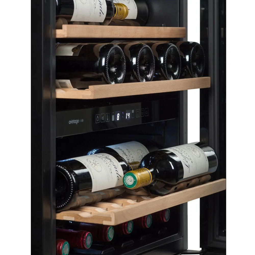 Imagen de la Vinoteca encastrable en columna 28 botellas Avintage AVI60F2FV doble zona.