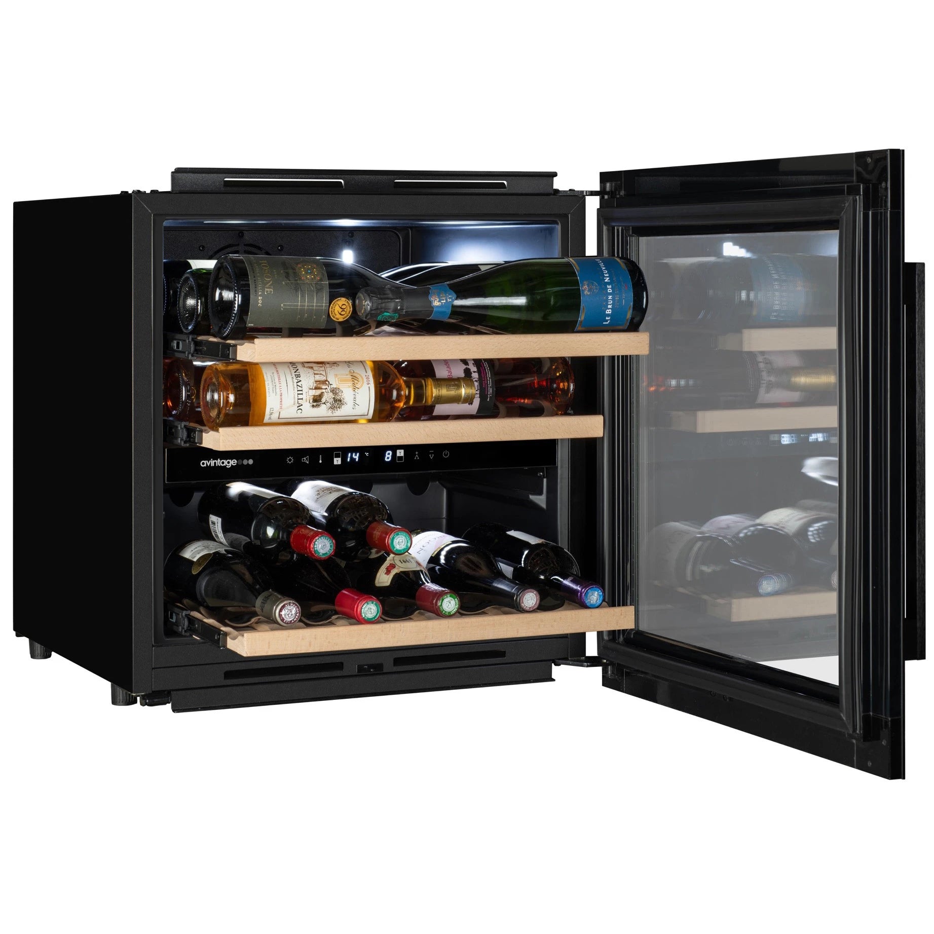 Imagen de la Vinoteca encastrable en columna 28 botellas Avintage AVI60F2FV doble zona.