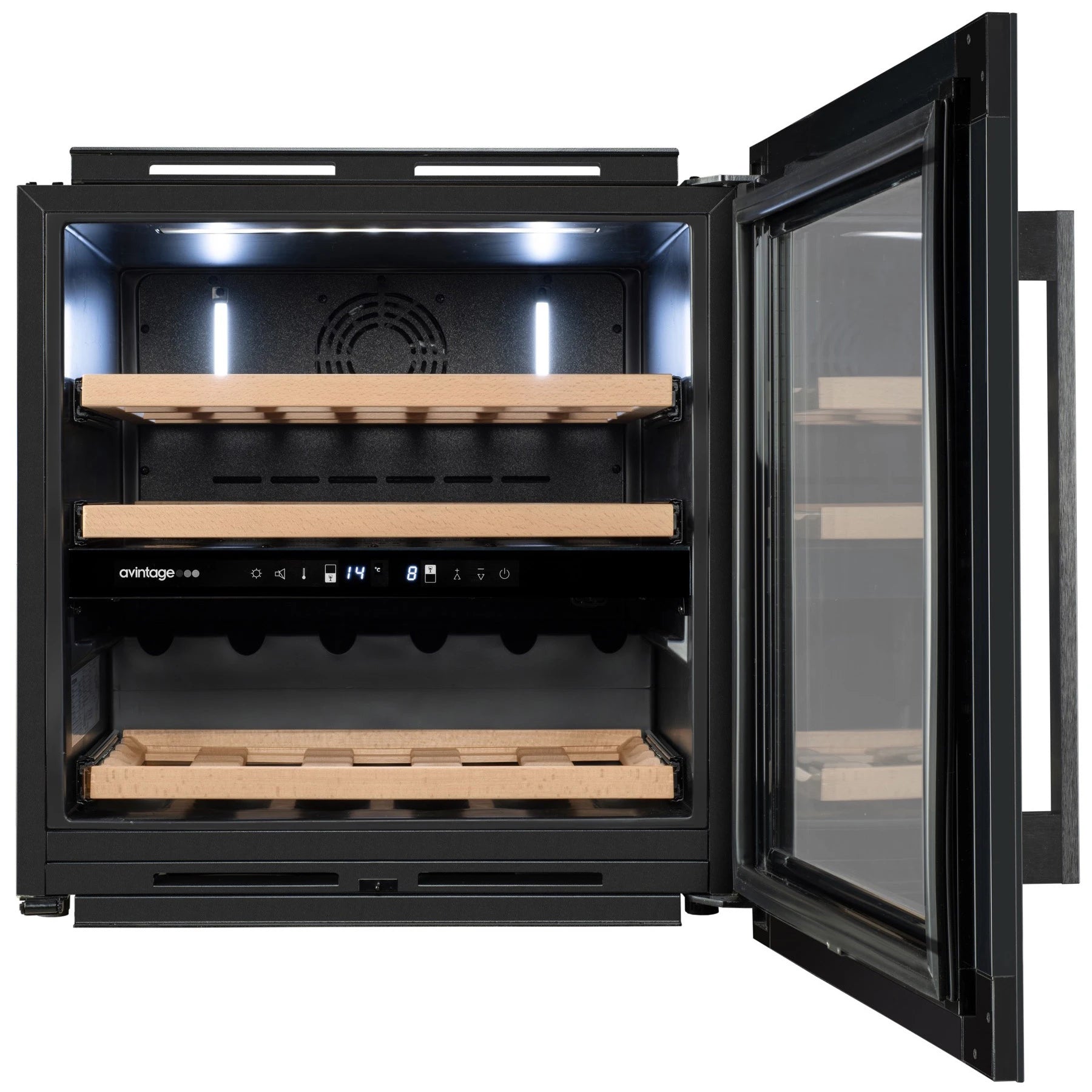 Imagen de la Vinoteca encastrable en columna 28 botellas Avintage AVI60F2FV doble zona.