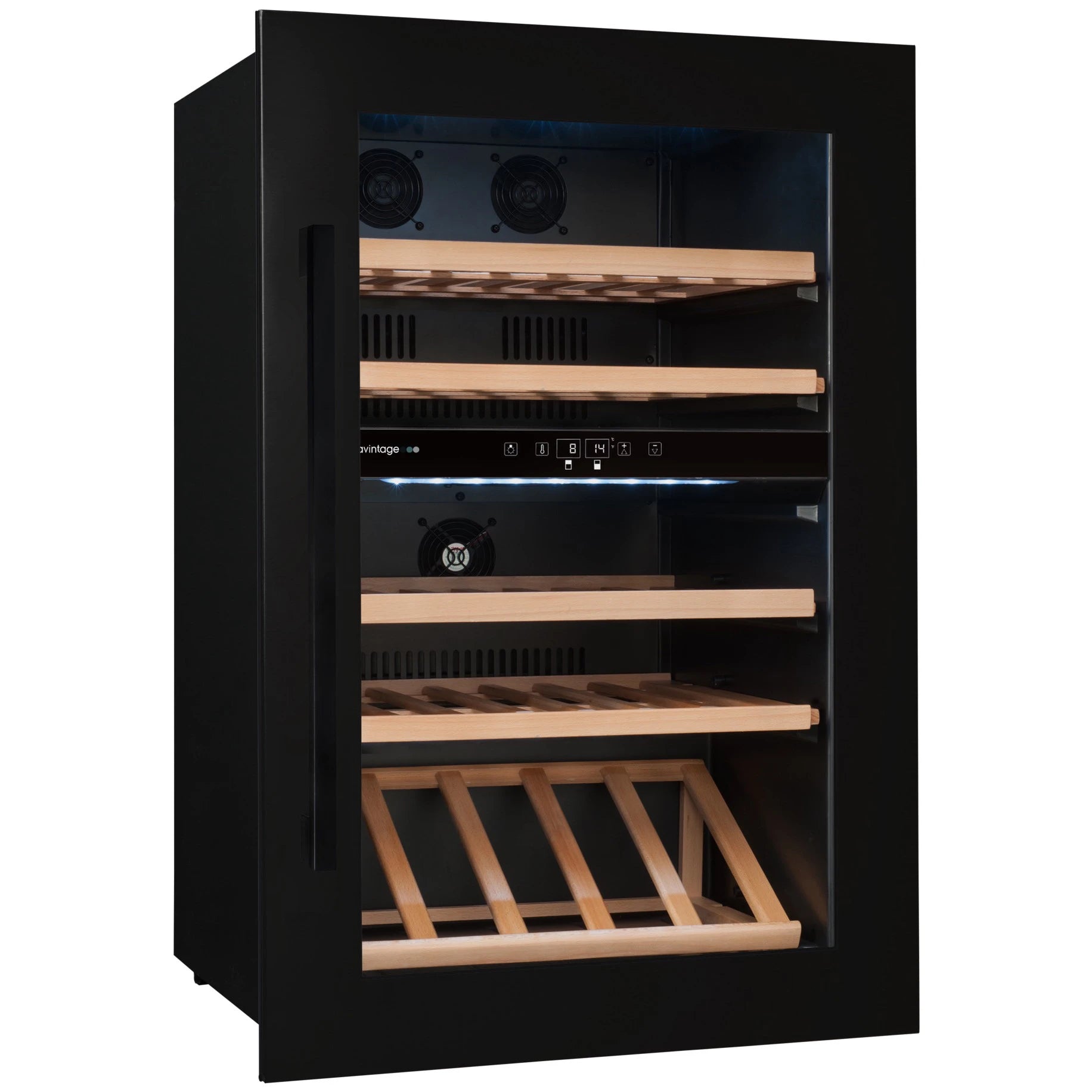 Imagen de la Vinoteca encastrable en columna 51 botellas Avintage AVI88G2 doble zona.