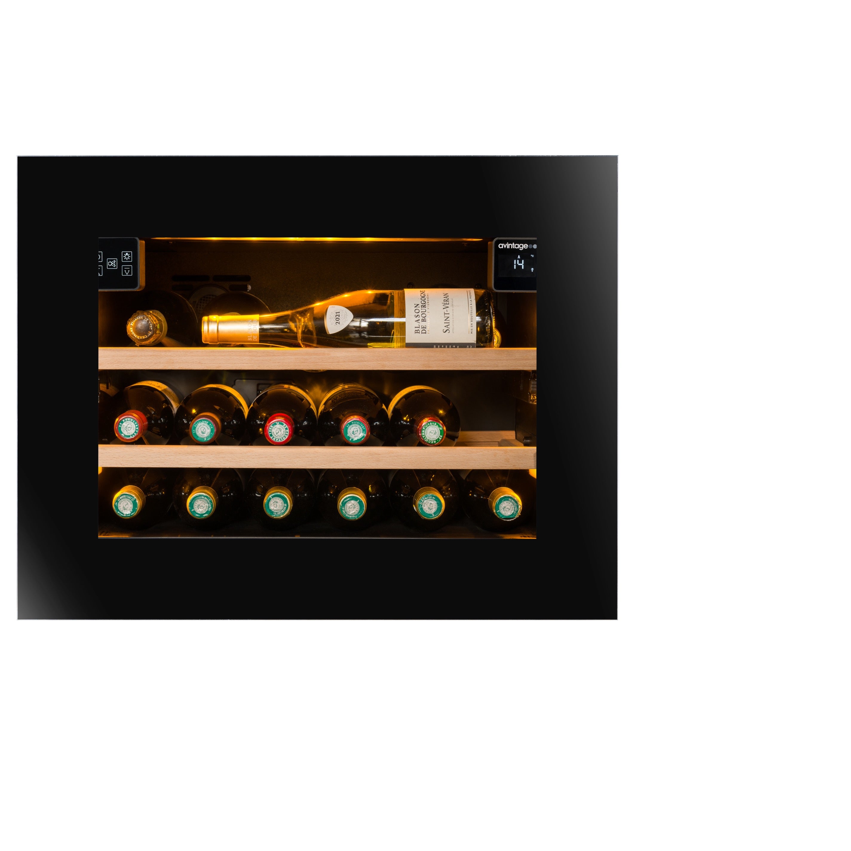 Imagen de la Vinoteca 21 botellas Avintage AVI45PLATINUM encastrable en columna.