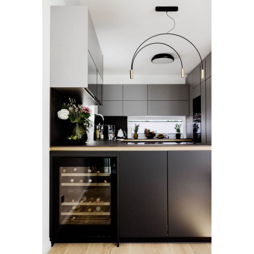 Wine Cooler 31 bottles WineCave Exclusive 700 60D Fullglass Black Push/Pull Dual-zone
