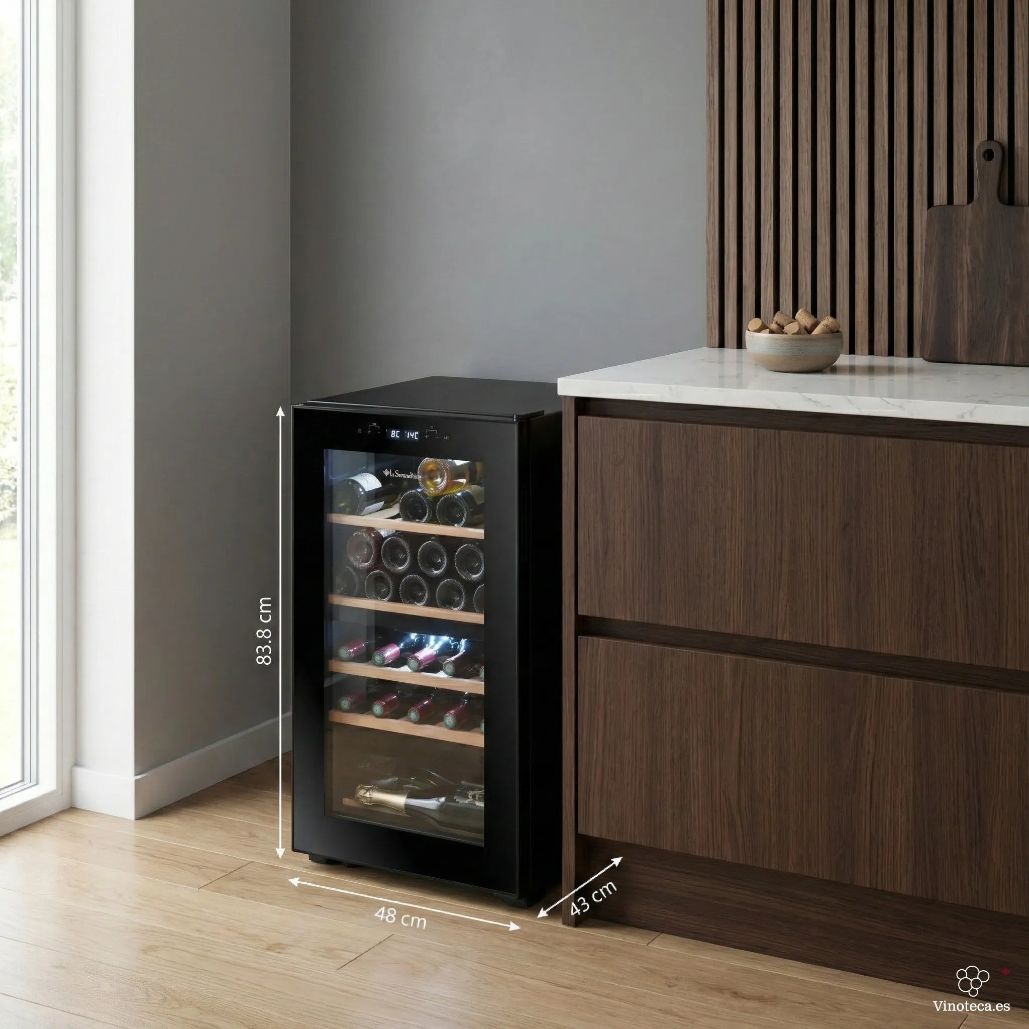 Wine Cooler 32 bottles La Sommelière SLS32DZ Black Dual-zone