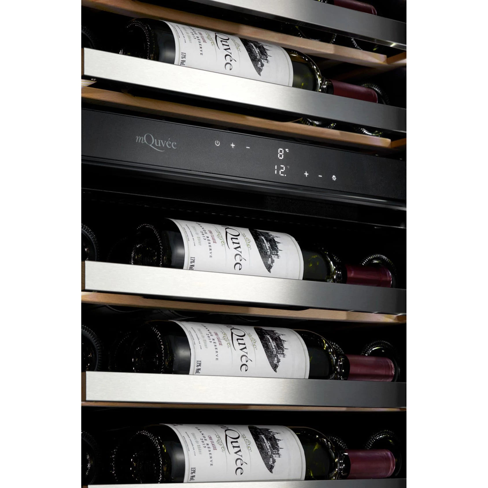 Wine Cooler 115 bottles mQuvée WineKeeper 112D Panel Ready Push/Pull Dual-zone