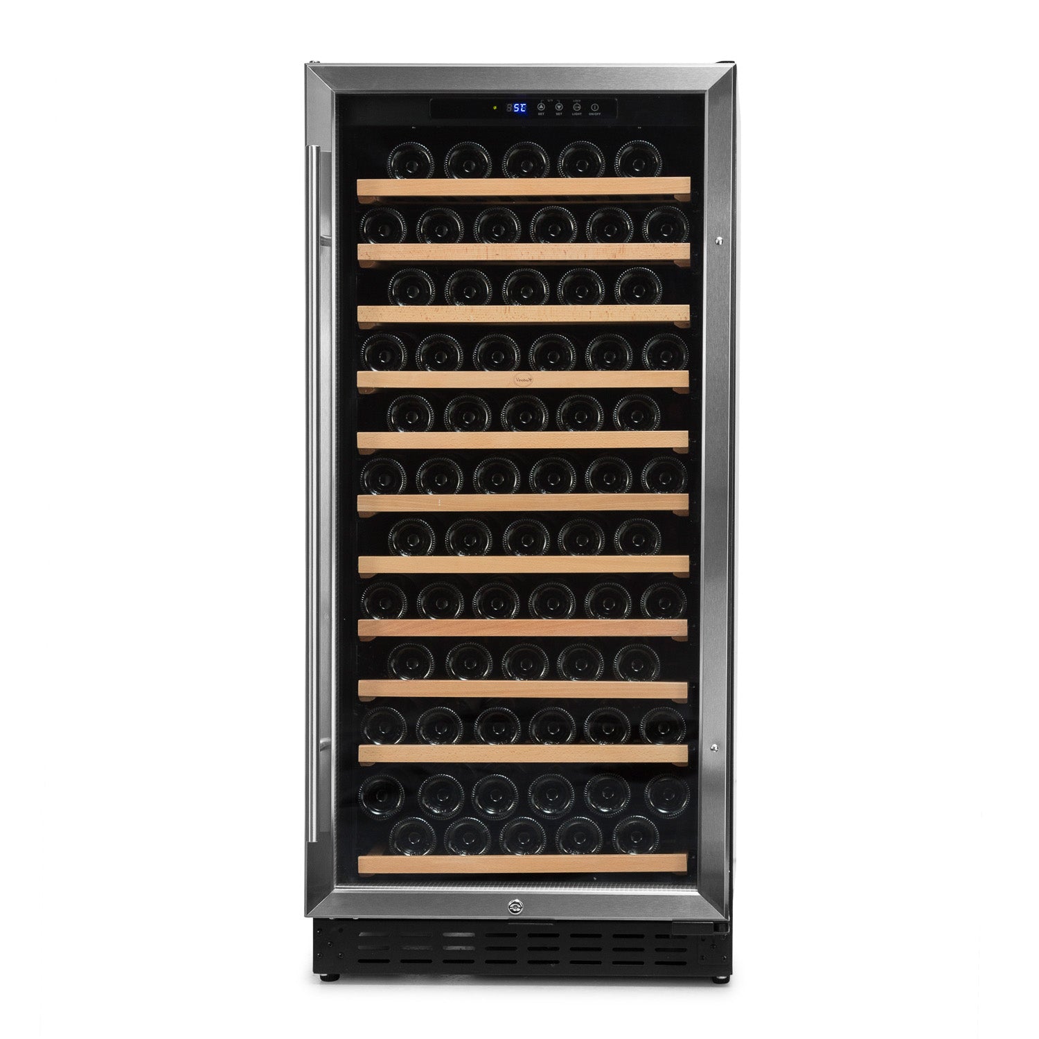 Vinoteca Vinobox 110 botellas 110GC 1T Inox frontal cerrada