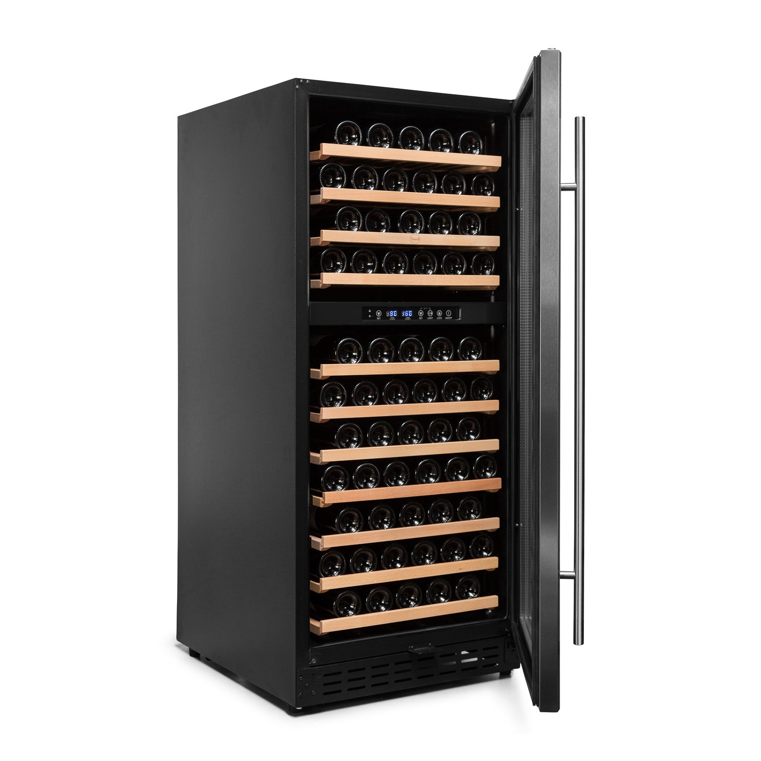 Vinoteca Vinobox 110 botellas 110GC 2T Inox lateral abierta