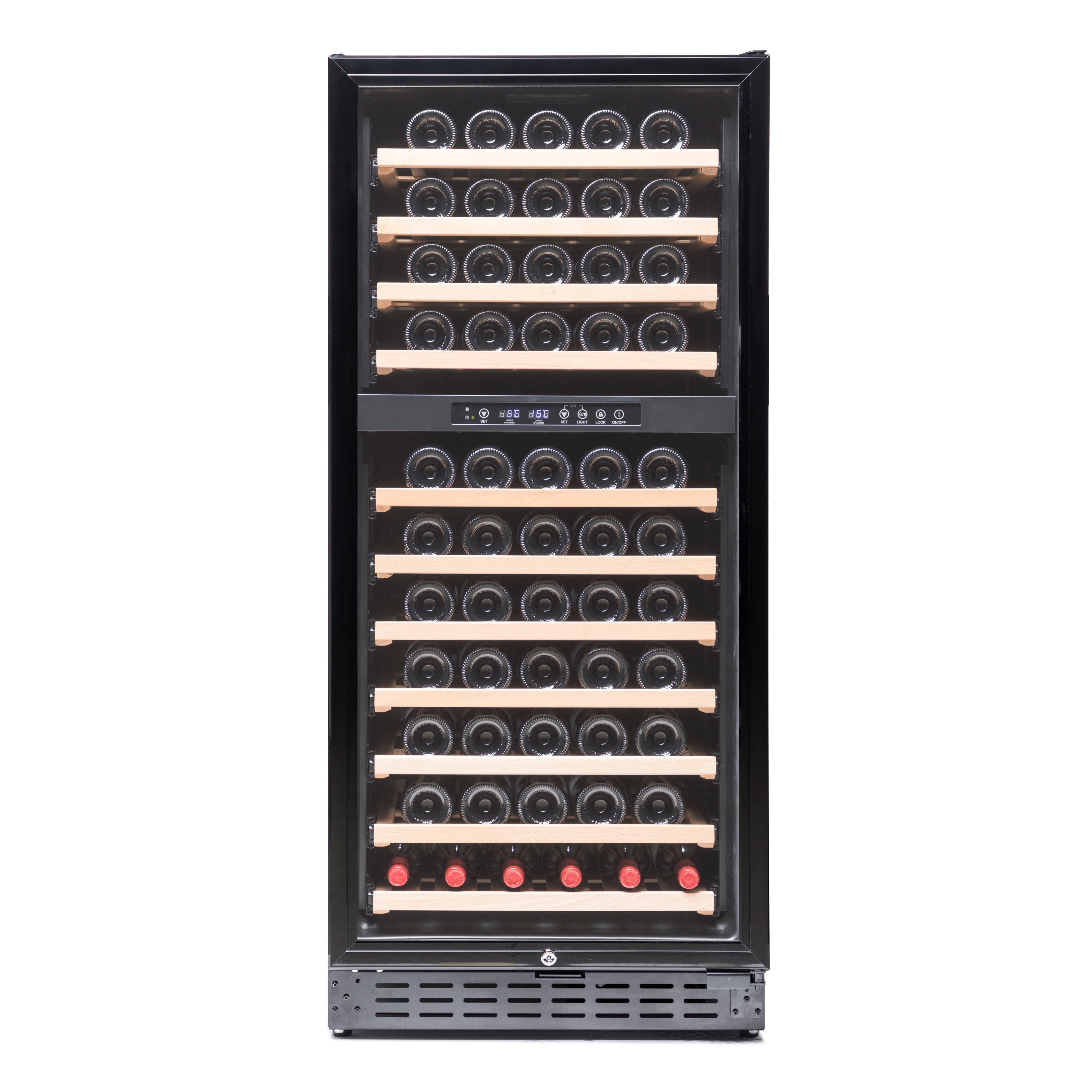 Wine Cooler 110 bottles Vinobox 110GC 2T Black Dual-zone