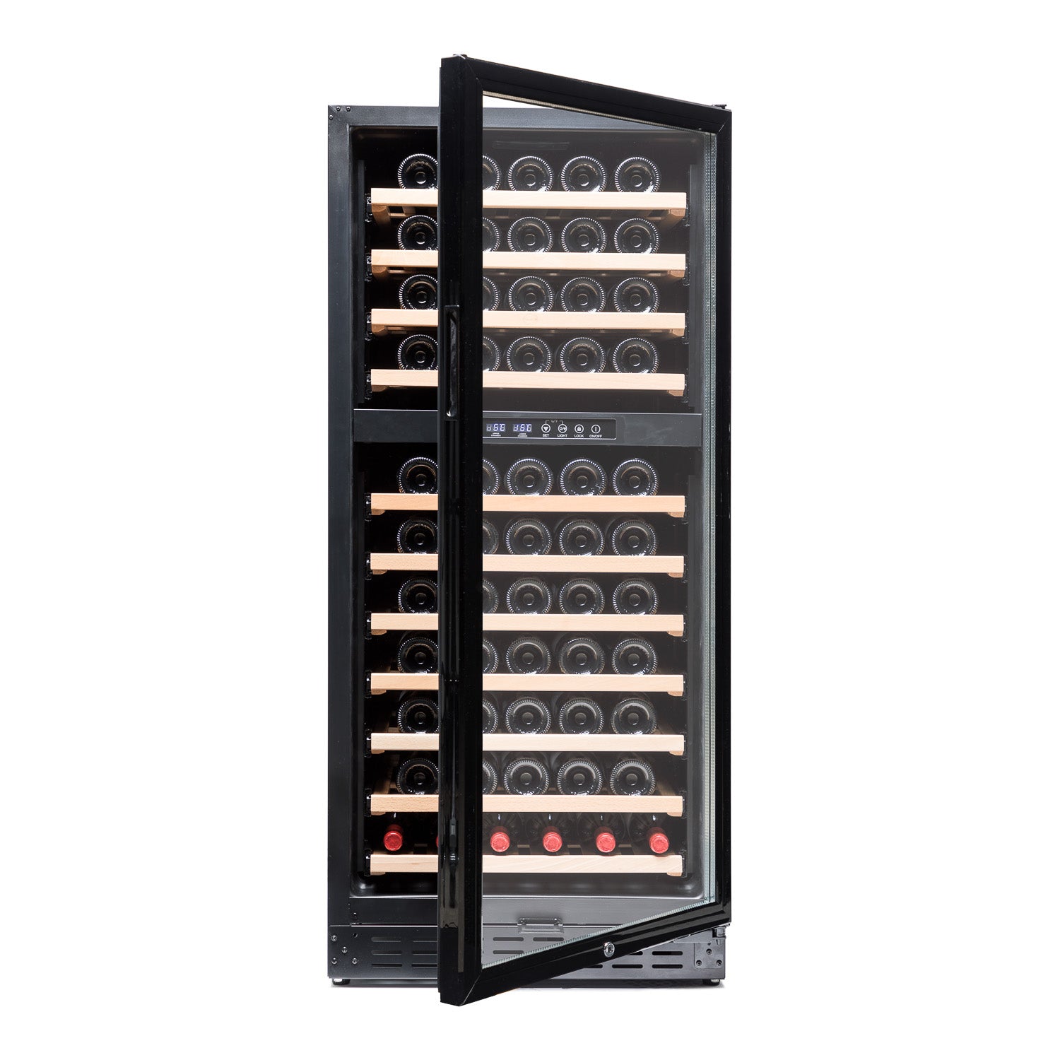 Wine Cooler 110 bottles Vinobox 110GC 2T Black Dual-zone