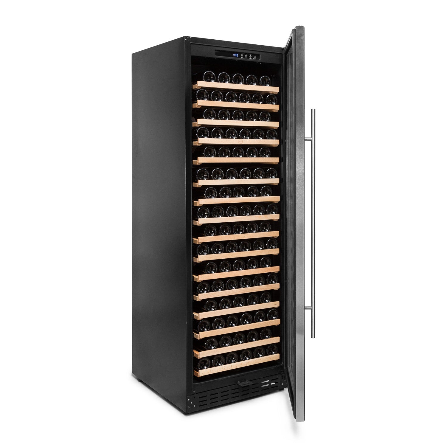 Vinoteca Vinobox 168 botellas 168GC 1T Inox lateral abierta