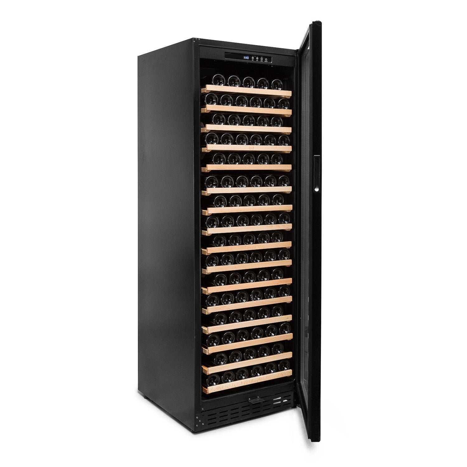 Vinoteca Vinobox 168 botellas 168GC 1T Negro lateral abierta