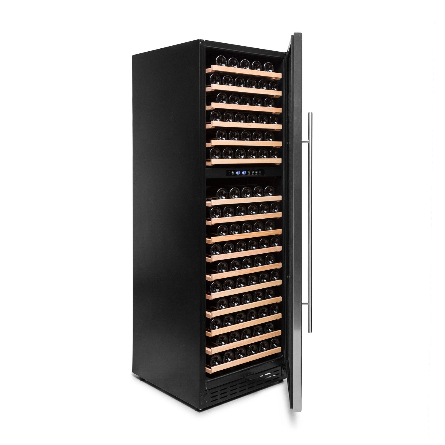 Vinoteca Vinobox 168 botellas 168GC 2T Inox lateral abierta