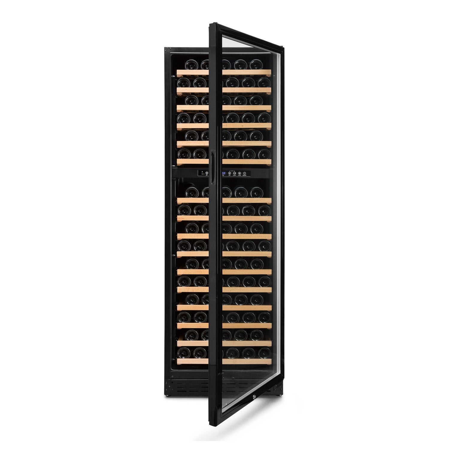 Vinoteca VInobox 168 botellas 168GC 2T Negro semiabierta