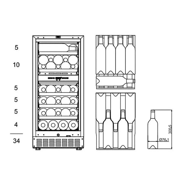 Wine Cooler 34 bottles mQuvée WineCave Exclusive 780 40D Panel Ready