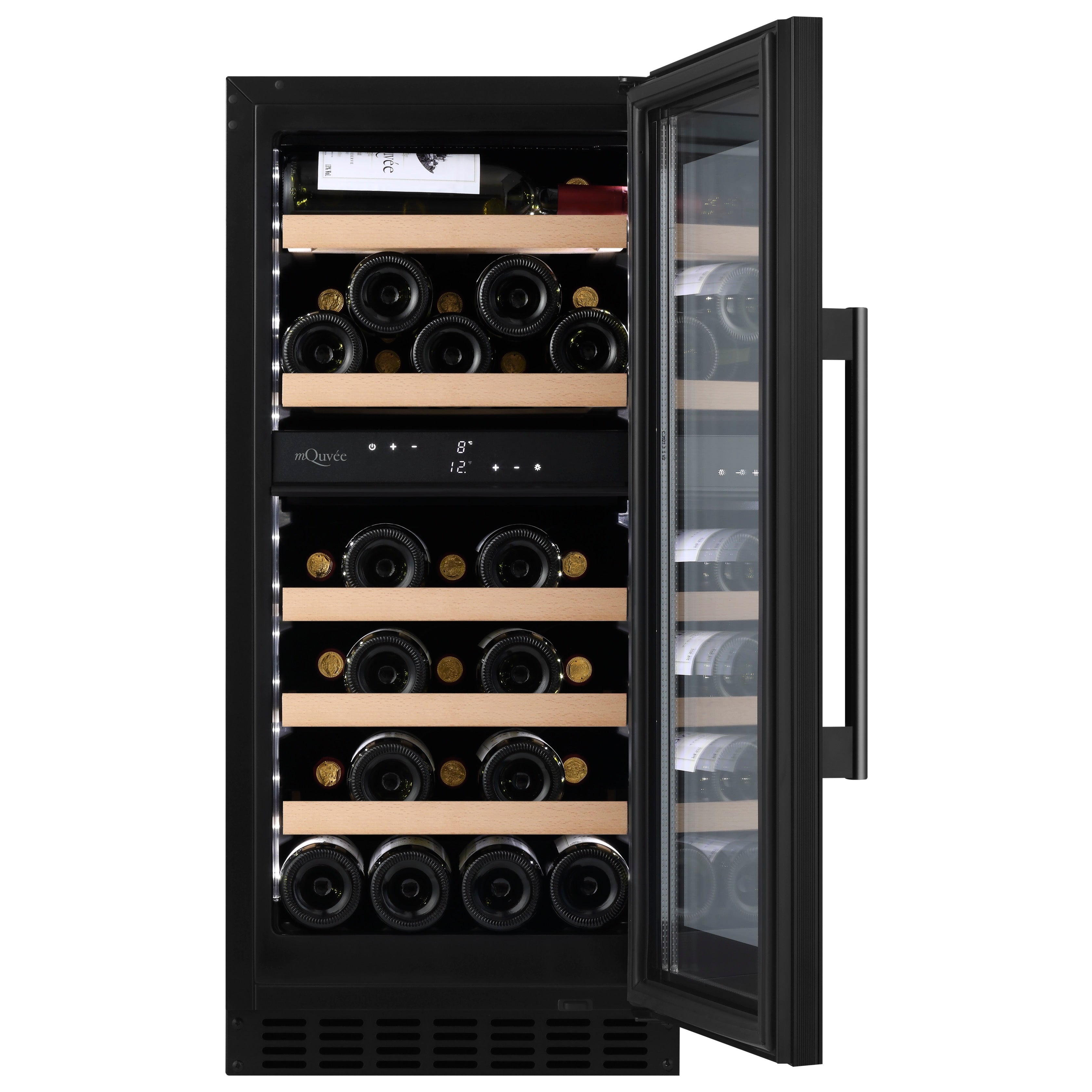 Wine Cooler 34 bottles mQuvée WineCave 800 40D Fullglass Dual-zone