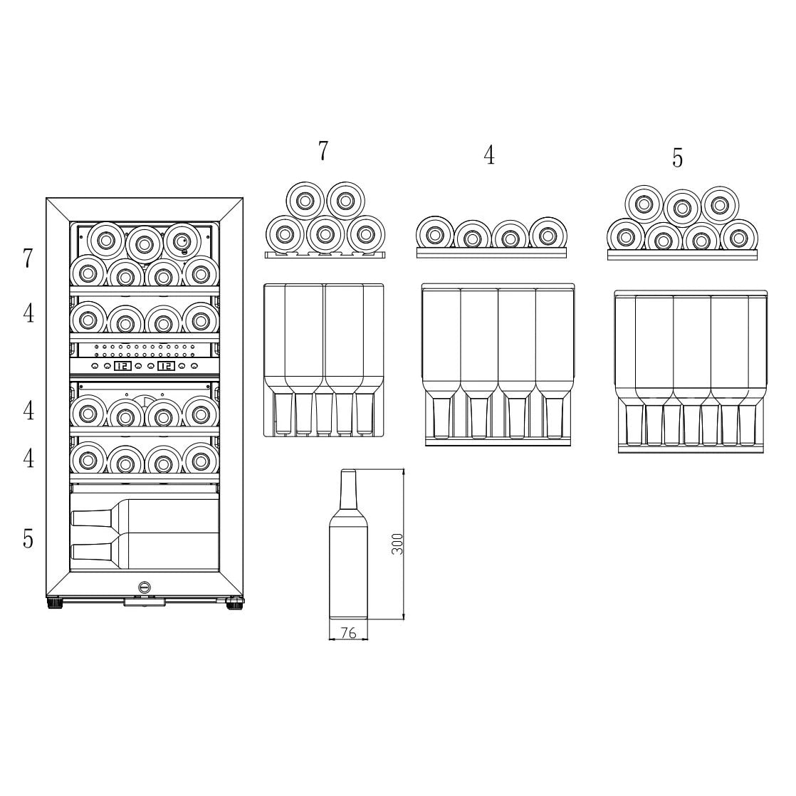 Wine Cooler 24 bottles mQuvée WineExpert 24 Stainless Dual-zone
