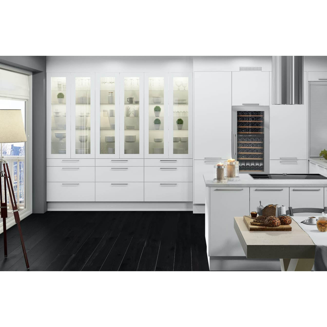 Built-in Wine Cooler 70 bottles mQuvée WineKeeper 70D Stainless Dual-zone