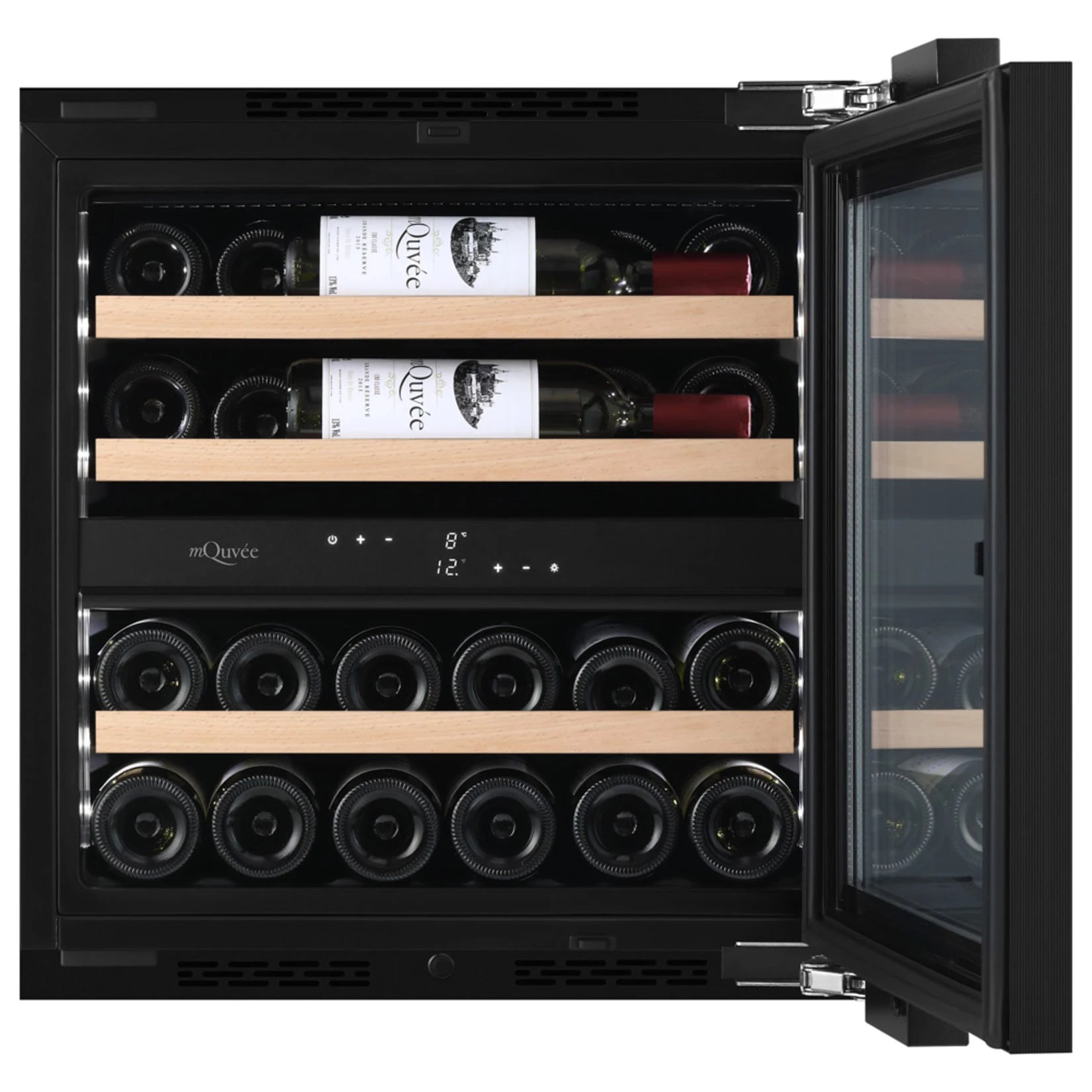 Wine Cooler 26 bottles mQuvée WineKeeper Exclusive 25D Panel Ready Push-Pull dual-zone
