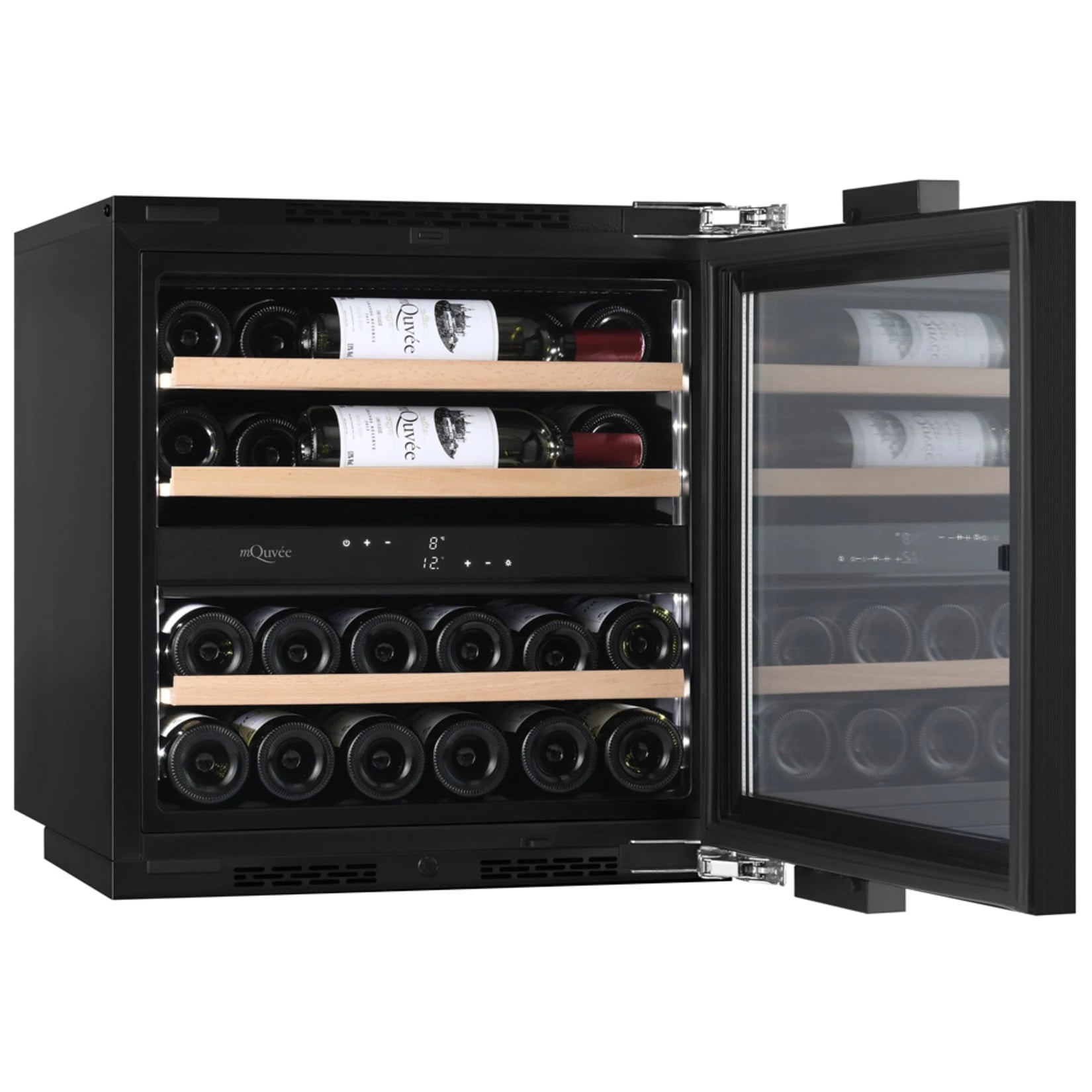 Wine Cooler 26 bottles mQuvée WineKeeper Exclusive 25D Panel Ready Push-Pull dual-zone