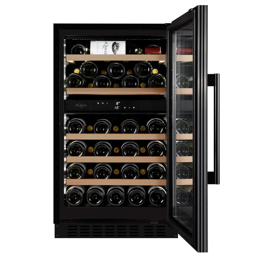 Wine Cooler 46 bottles mQuvée WineCave 800 50D Fullglass Stainless dual-zone