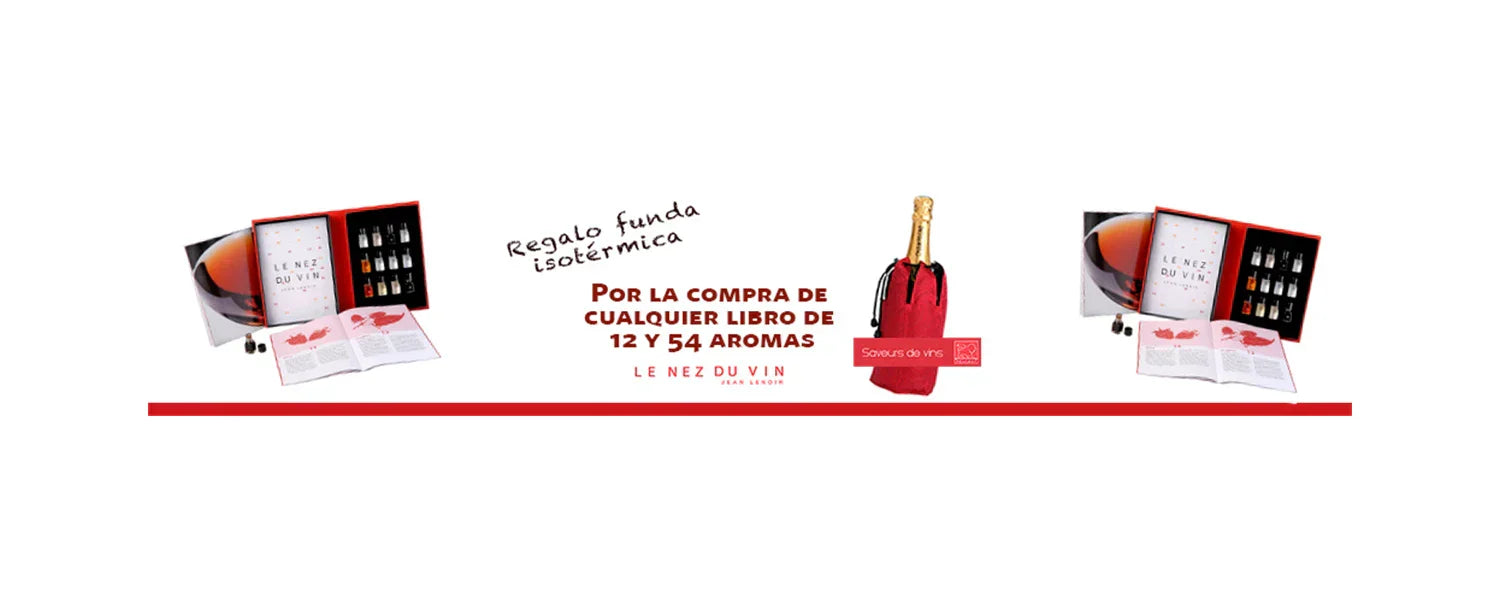 Regalamos una funda isotérmica por la compra de un libro de aromas de vino