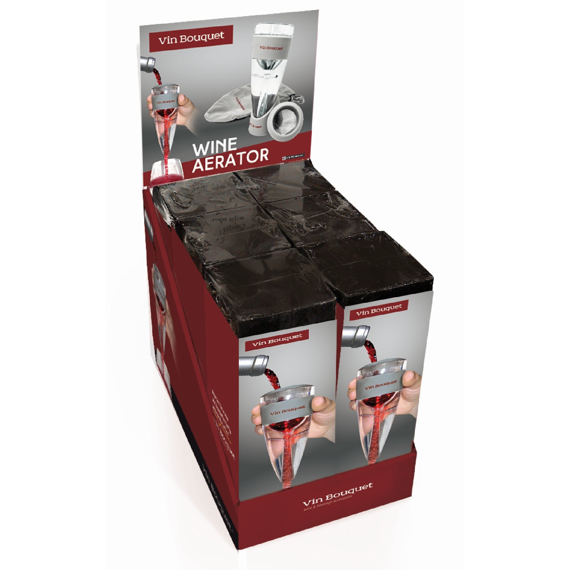 Aireador de vino con filtro y bolsa de transporte