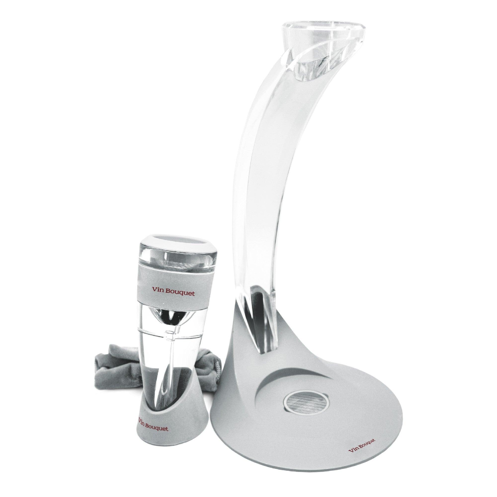 Set aireador de vino con peana