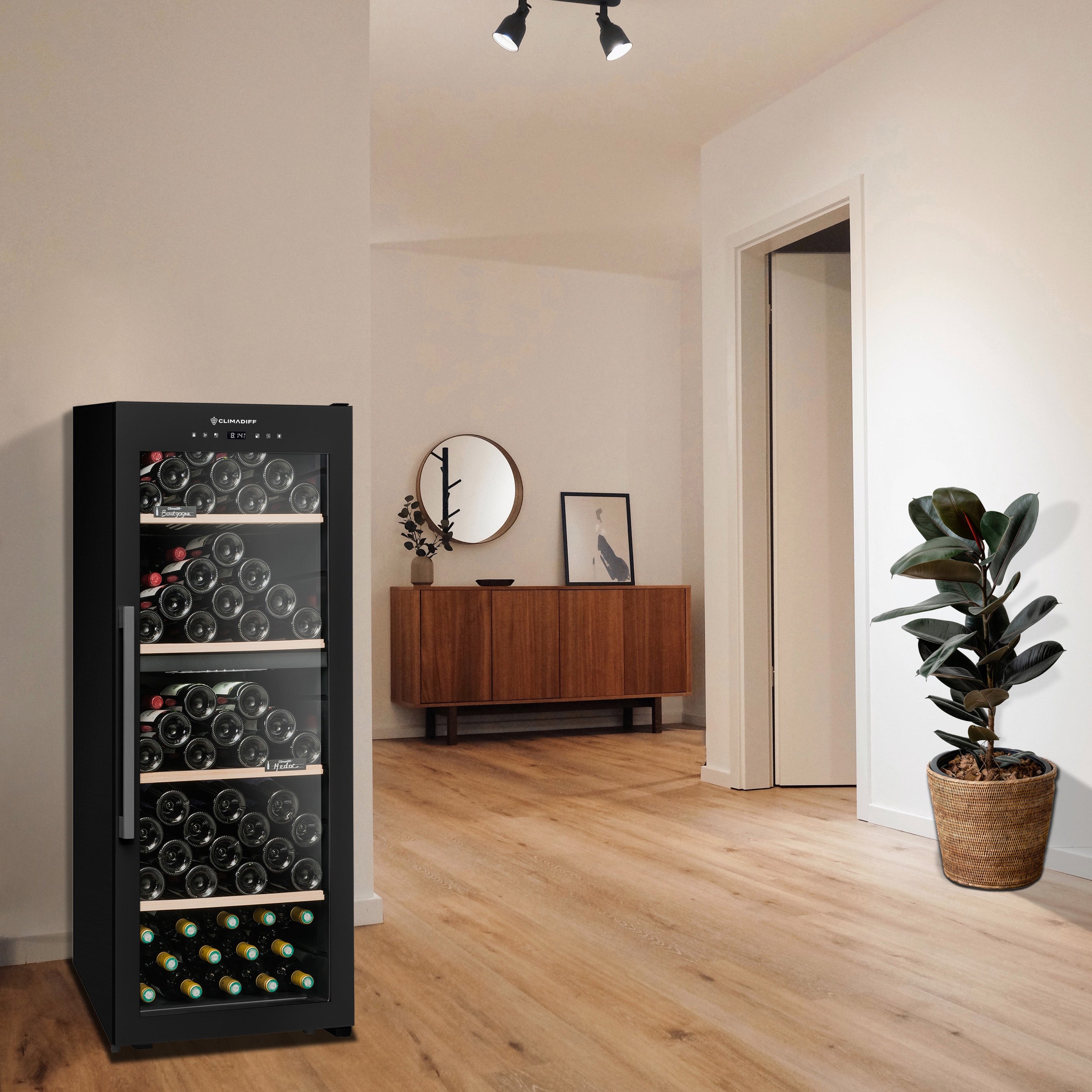 Vinoteca 110 botellas Climadiff CLD115B1 doble zona