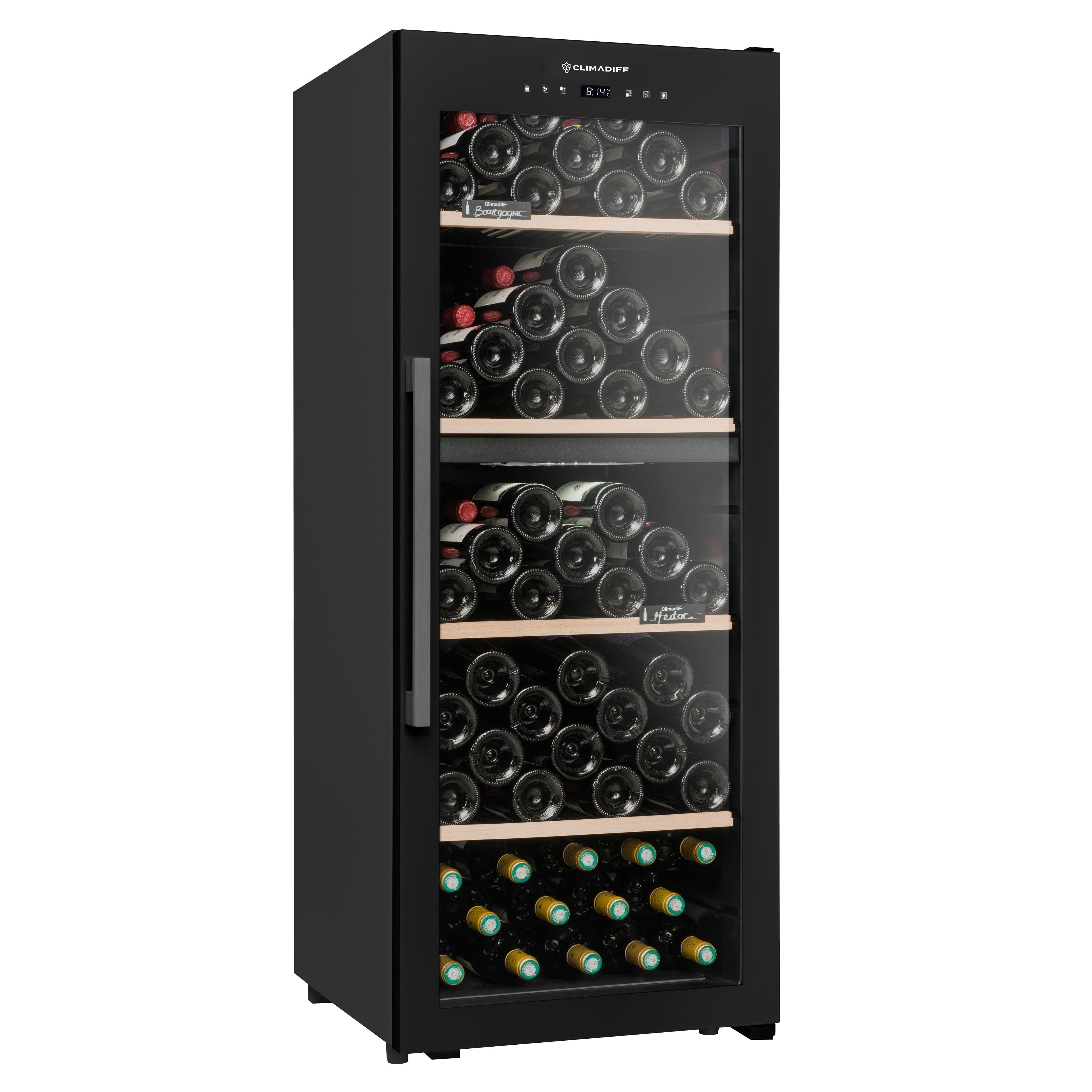 Vinoteca 110 botellas Climadiff CLD115B1 doble zona