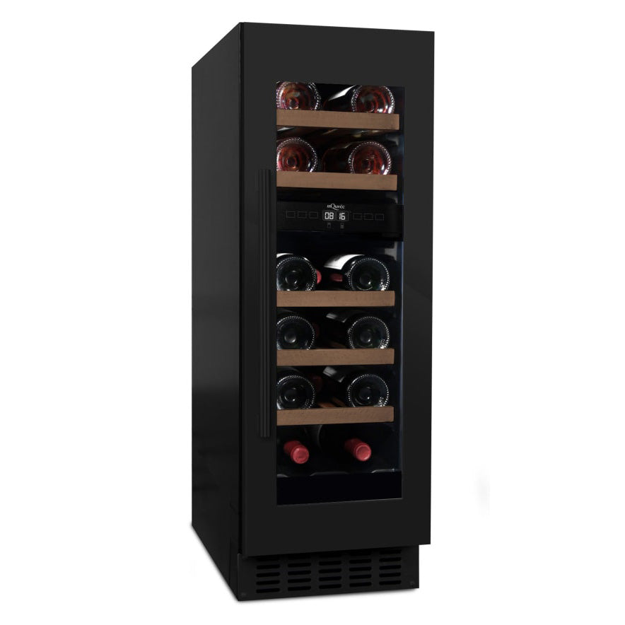 Vinoteca 16 botellas mQuvée WineCave 780 30D doble zona Anthracite Black