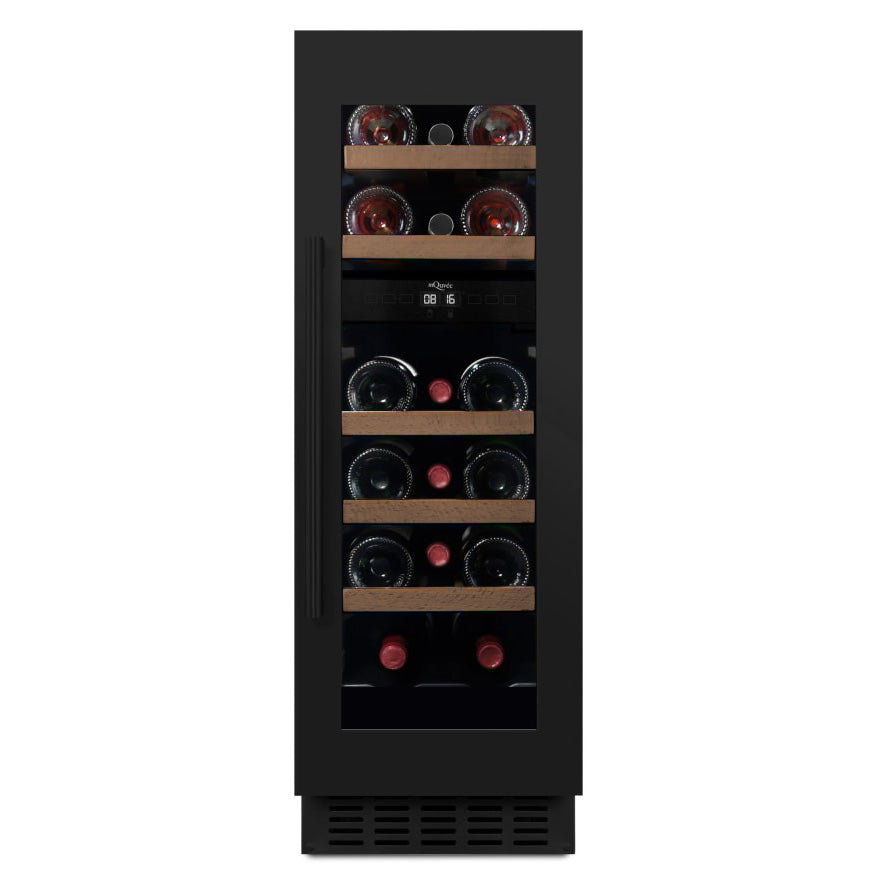 Vinoteca 16 botellas mQuvée WineCave 780 30D doble zona Anthracite Black