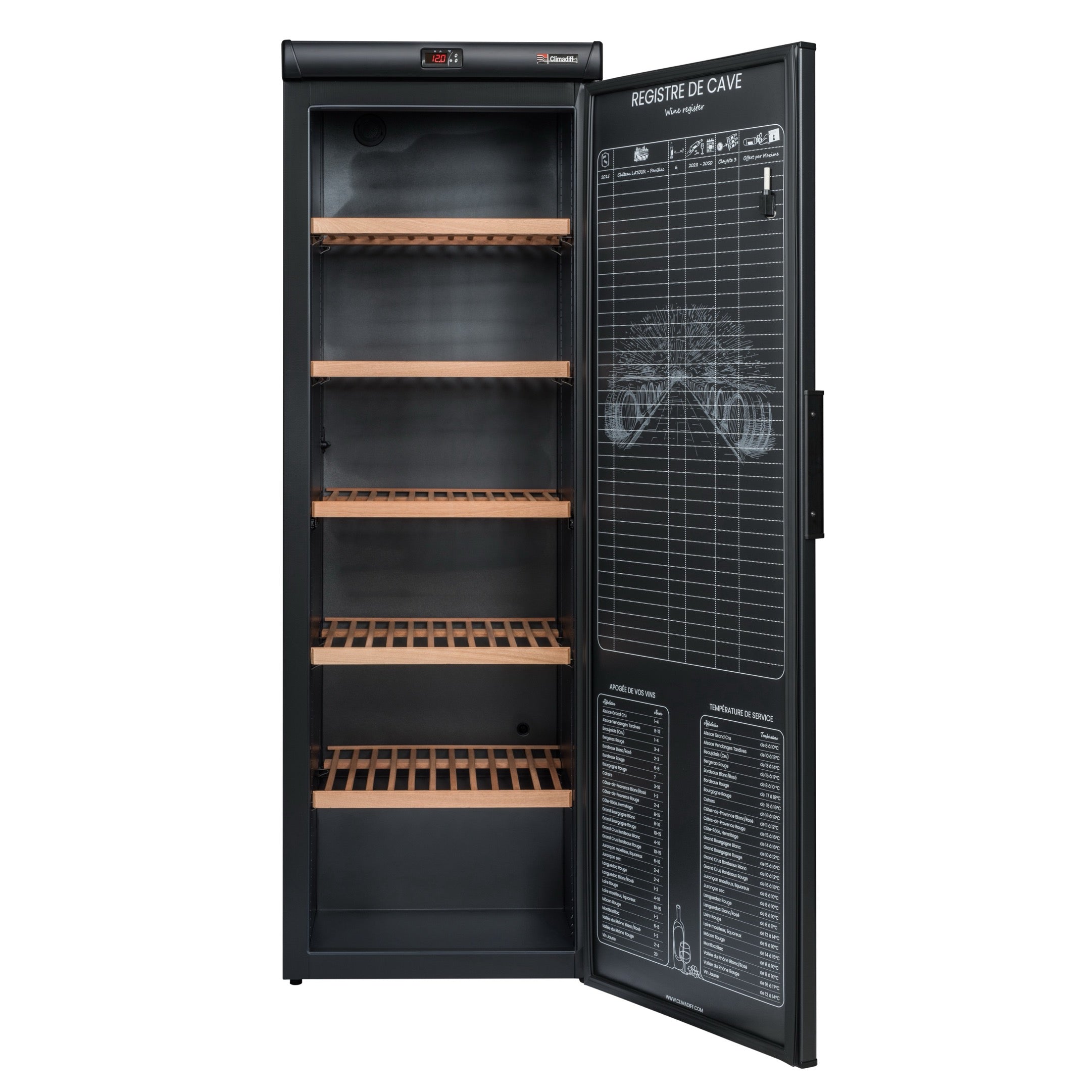 Aging Wine Cooler 264 bottles Climadiff RESERVE 275