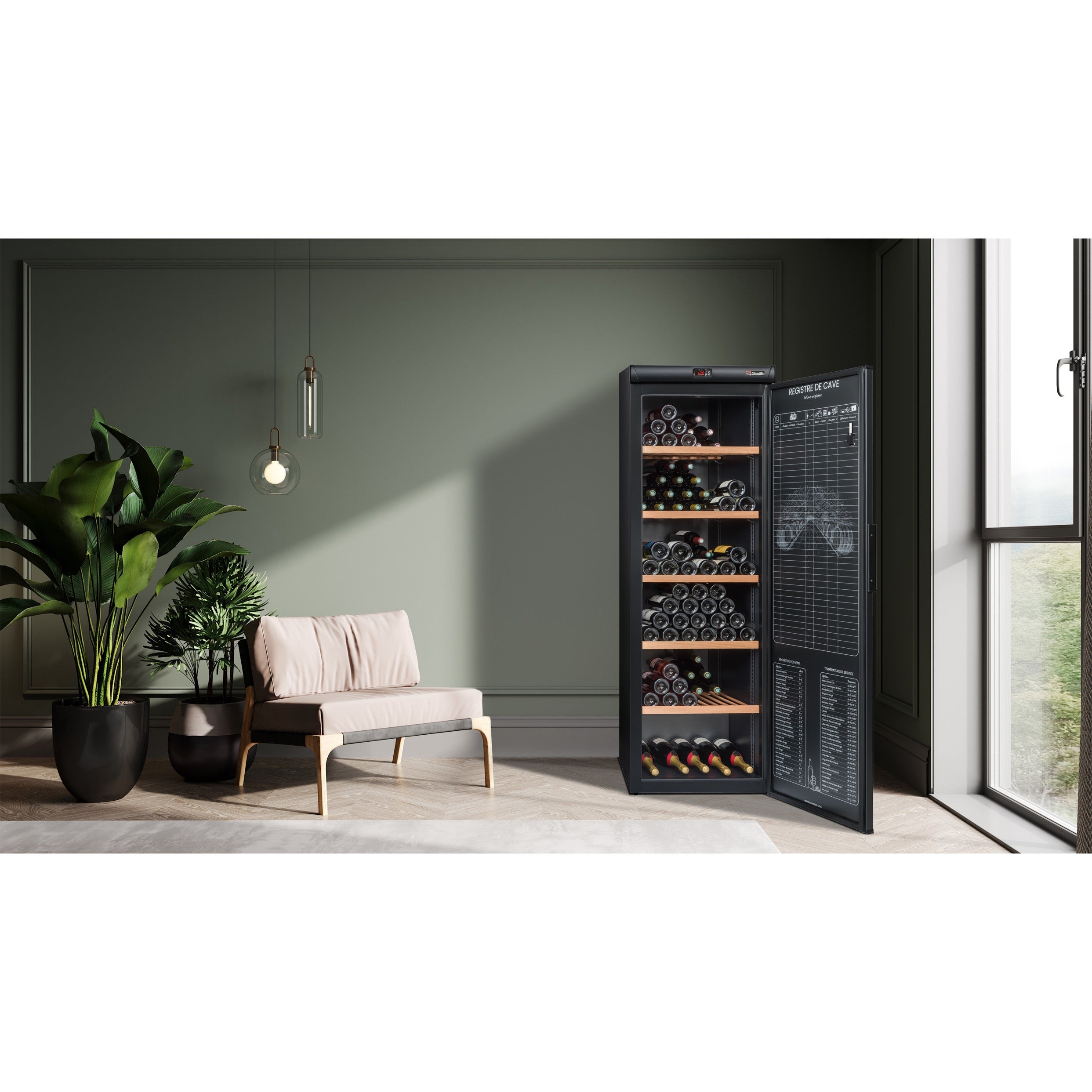 Aging Wine Cooler 264 bottles Climadiff RESERVE 275