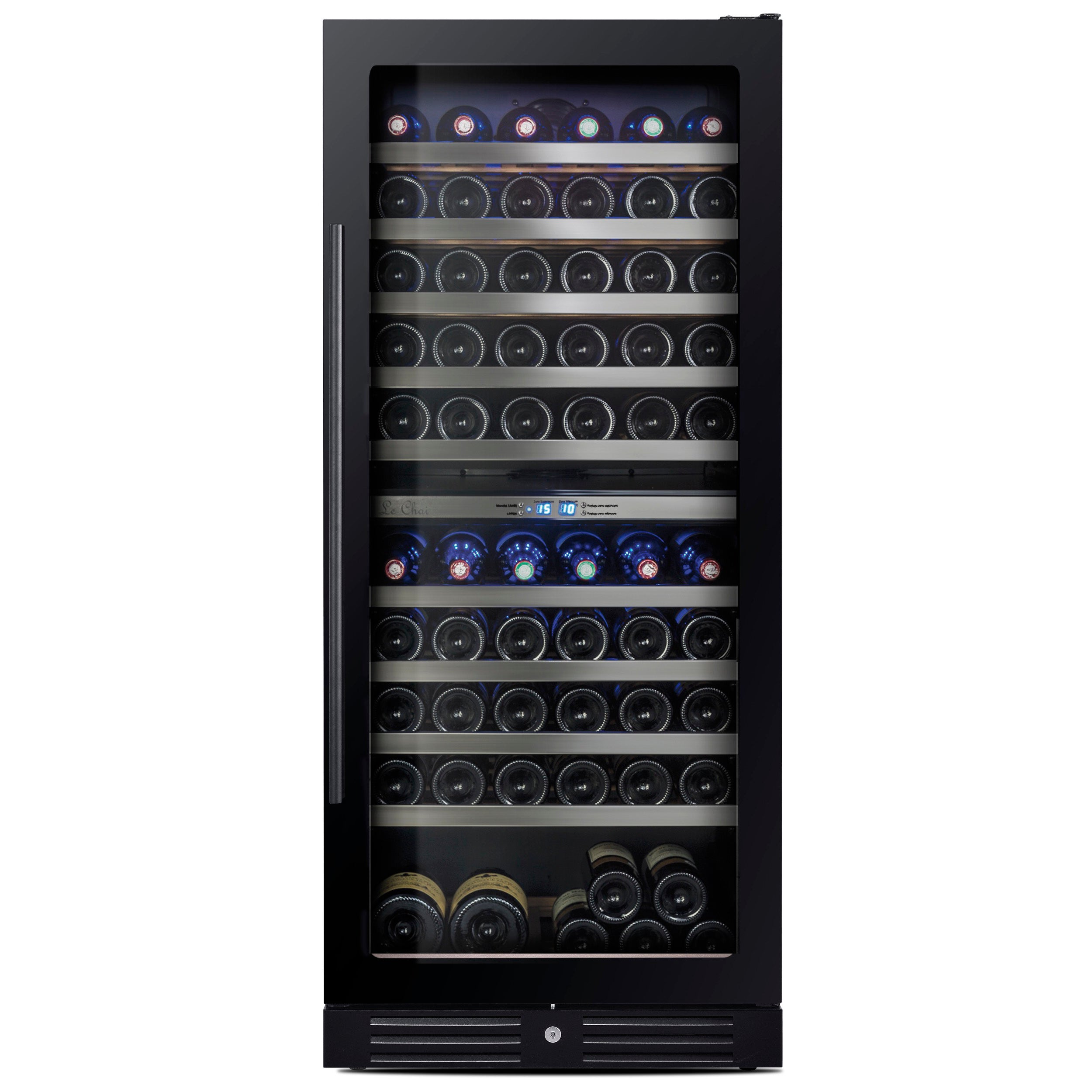 Built-in Wine Cooler 100 bottles Le Chai LBN1005 Black Dual-zone