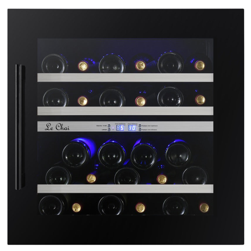 Built-in Wine Cooler 27 bottles Le Chai LBN270 Black Dual-zone