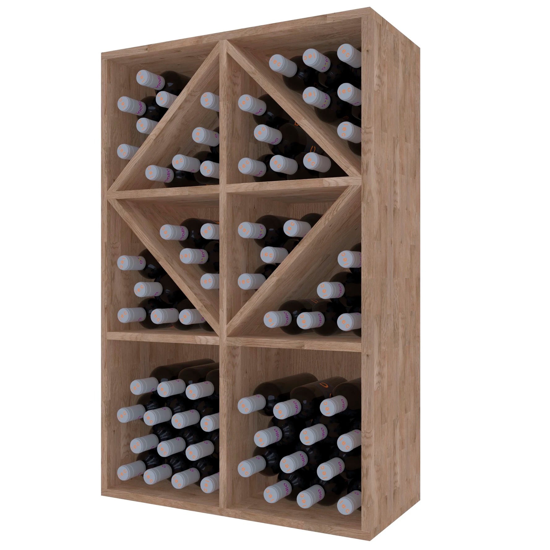 Botellero de madera de pino para 70 botellas, Godello EX2534