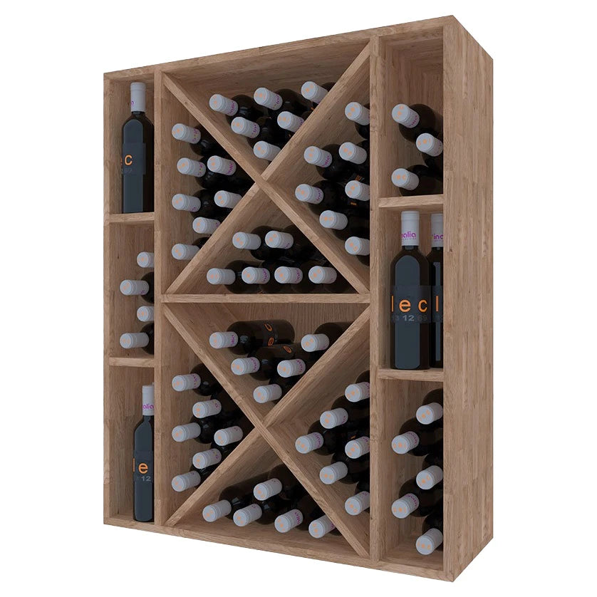 Botellero de madera de pino para 90 botellas Godello EX2538