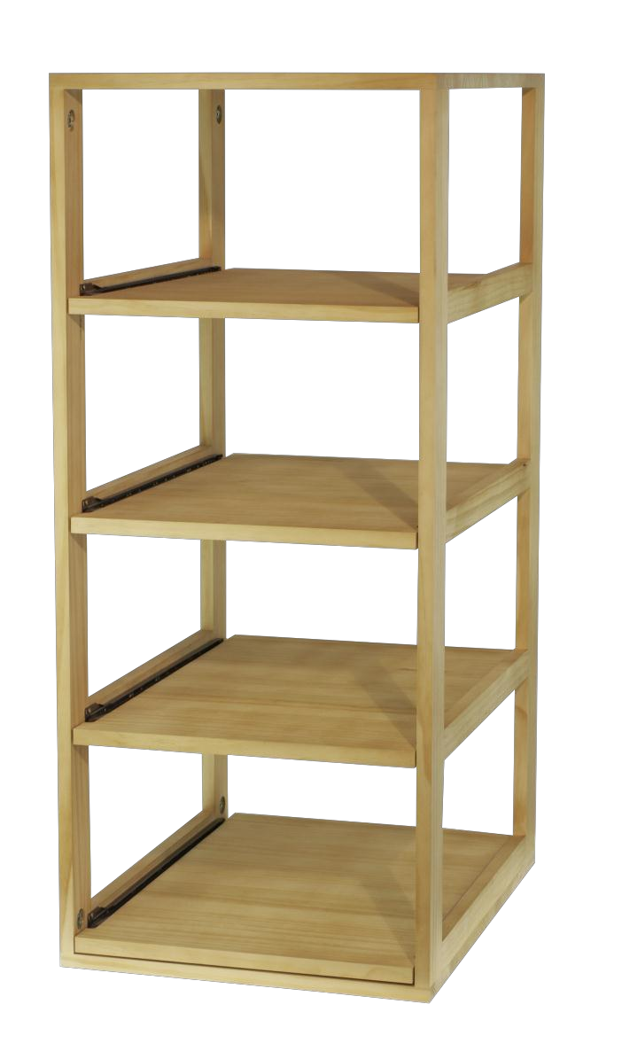 Wine rack for 4 twelve-bottle cases Expovinalia Arganza Godello 2564 - Model shown in pine with light oak finish